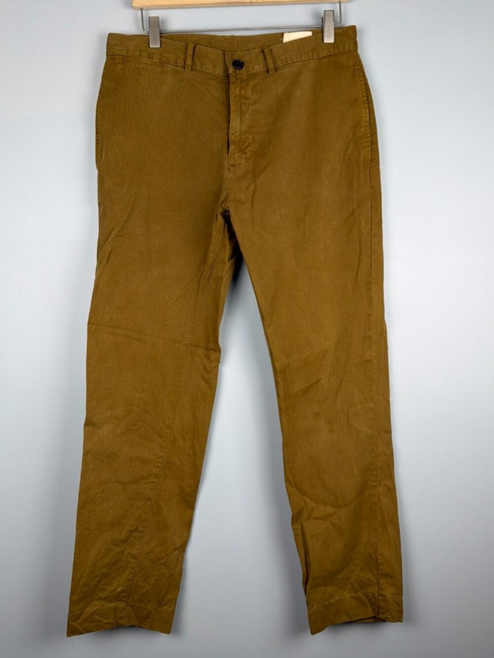 Billy Reid Moleskin Pants Mens 32x28 Brown Slim Slacks Trousers 100% Cotton